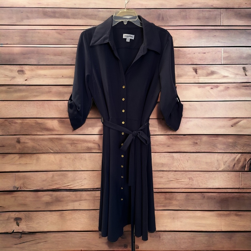Navy ladies dress - Picture 2 of 4